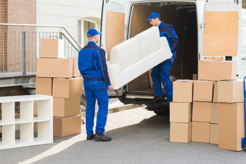 Furniture pick-up service arriving for a Highbury home collection