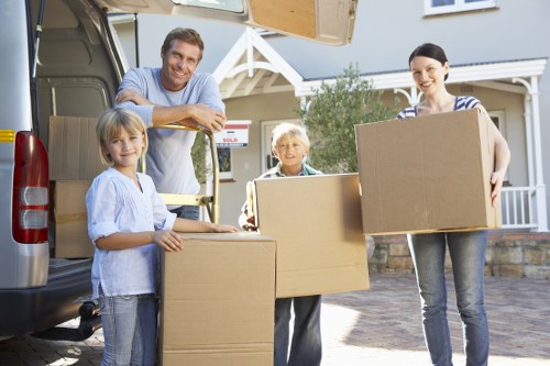 Removal van service handling a flat move in Highbury