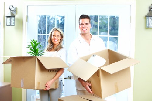 Careful loading of furniture for a Highbury flat move