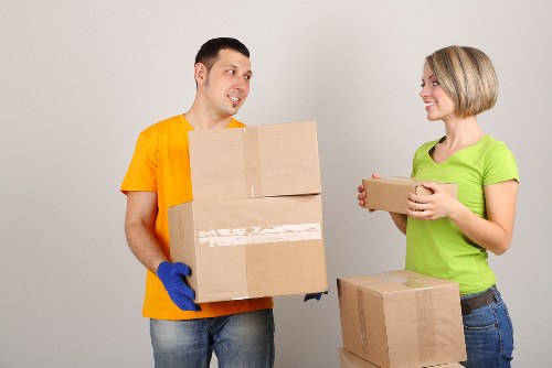 Professional man and van Highbury transporting household items