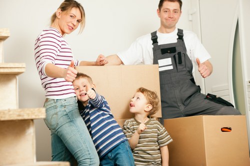 Highbury removals van helping with residential and business moves